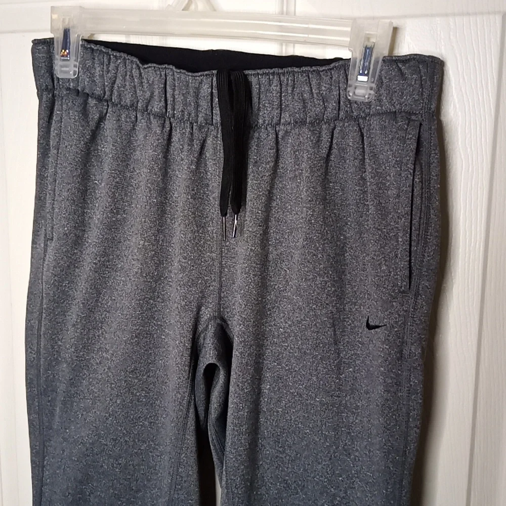 Nike Therma-Fit Joggers Soccer Trainer Pant Grey Zipper Elastic Ankle Wo…